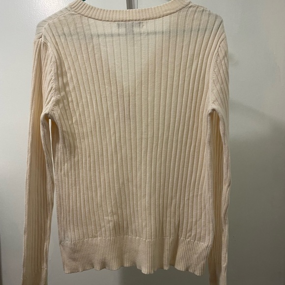 Ralph Lauren Beige V-Neck Sweater 100% cotton size medium - Picture 4 of 5